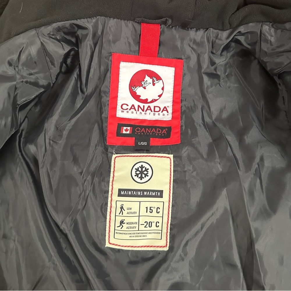 Canadá Weathergear Women's Puffy with Sherpa Hooded Jacket Size Large - Picture 7 of 9